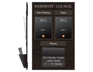 Resident Council Board MAGFrames with Titles and Holder for Meeting Minutes