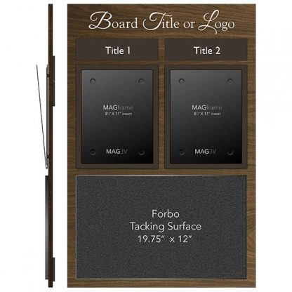 Twin Portrait Letter MAGFrames, Combined with Forbo Tacking Surface - Product design