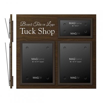 Tuck Shop/General Store with Two MAGFrames for Hours of Operation and Price List - Product design