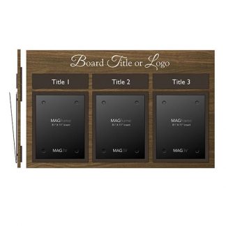 Triple Portrait Letter MAGFrames with Frame and Board Titles - Dining room