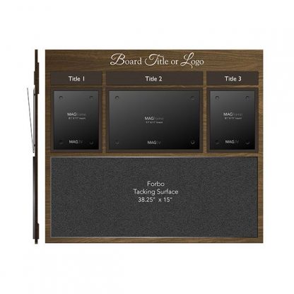 Triple Portrait Letter MAGFrames with Titles and One Large Tacking Surface - Dining room