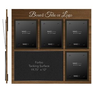 Four Portrait Letter MAGFrames and One Large Tacking Surface - Product design