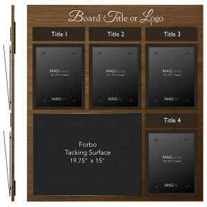 Four Portrait Letter MAGFrames and One Large Tacking Surface with Titles - Multimedia