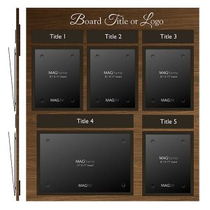 Four Portrait Letter MAGFrames with One Landscape Tabloid MAGFrame with Titles - Text