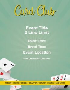 Card Club 2 - Graphic design