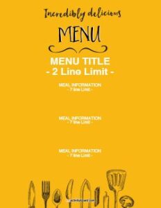 Dinner Menu 3 - Poster