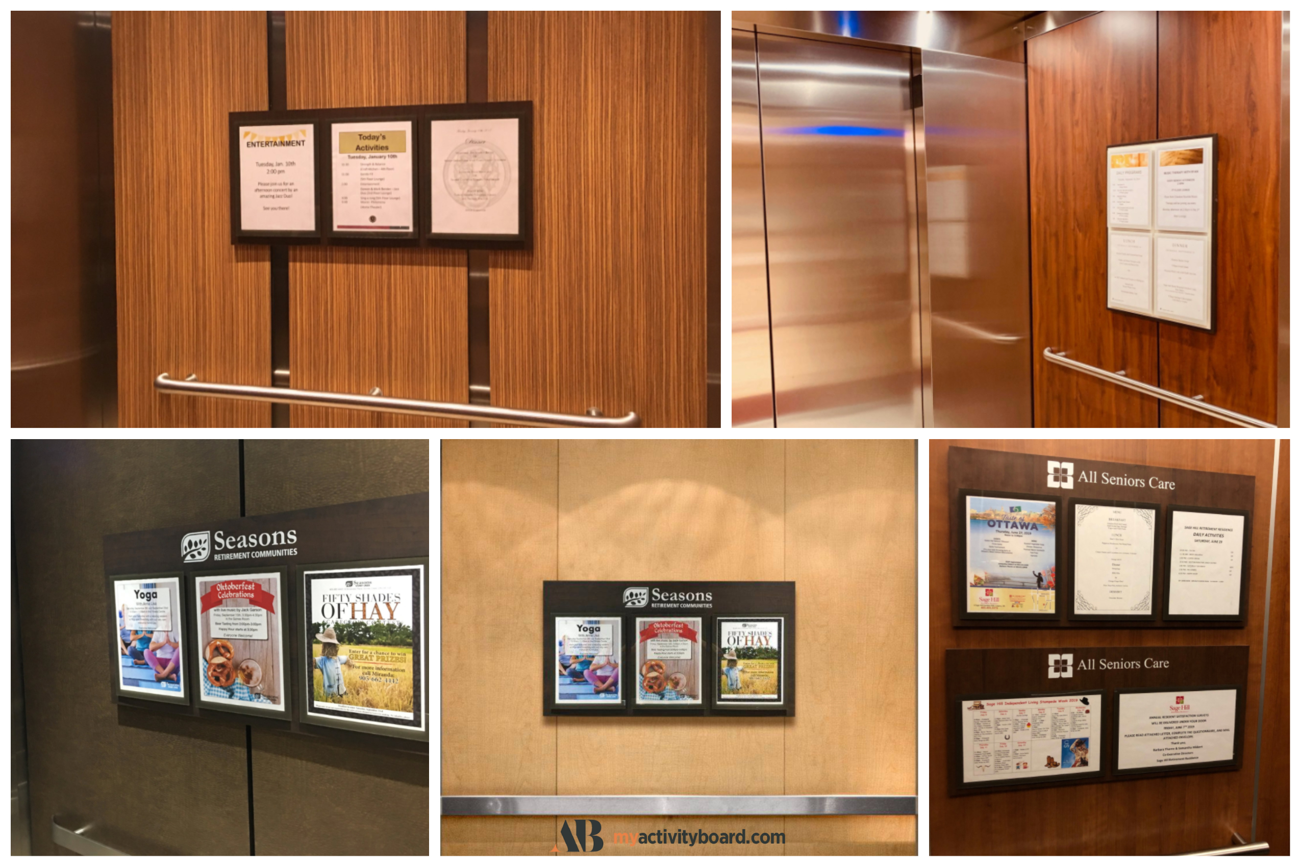 elevator display boards