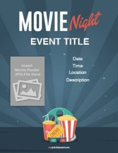 Movie Night 1 (w/p) - Graphic design
